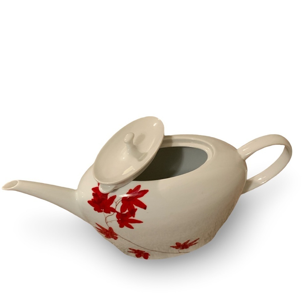 MIKASA PURE RED SL-134 rare TEAPOT COFFEE POT with lid excellent condition - Picture 3 of 10